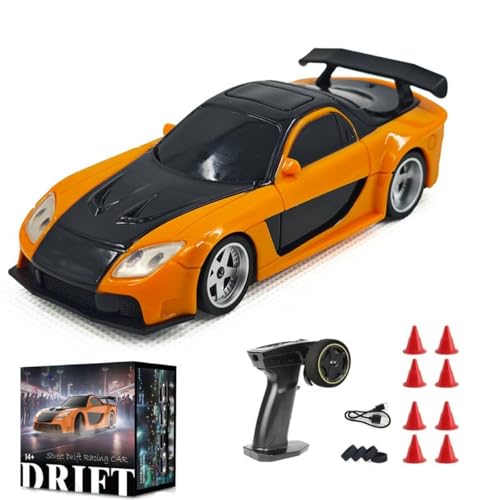 RCARTOYRTR 1:43 Auto Mini RC Drift Car with Gyro 2.4G Sport Racing Car Modell Drifting Tires Vehicle für Erwachsene von RCARTOYRTR