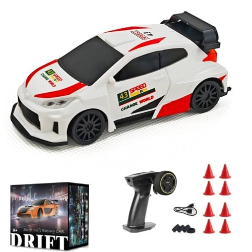 RCARTOYRTR 1:43 Auto Mini RC Drift Car with Gyro 2.4G Sport Racing Car Modell Drifting Tires Vehicle für Erwachsene von RCARTOYRTR