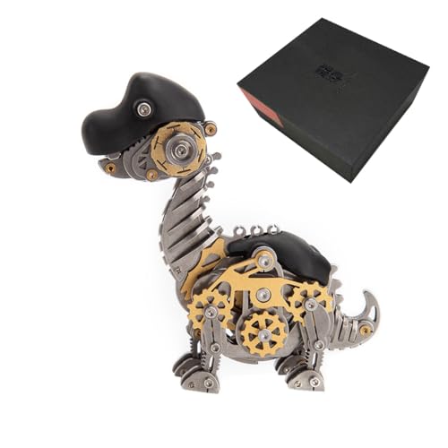 RCARTOYRTR 3D Metall Dinosaurier Puzzles, 3D Metall Mechanisch Brachiosaurus Modell Bausatz Sammlerstück Display Modell für Dinosaurier Enthusiasten - 160 Teile von RCARTOYRTR