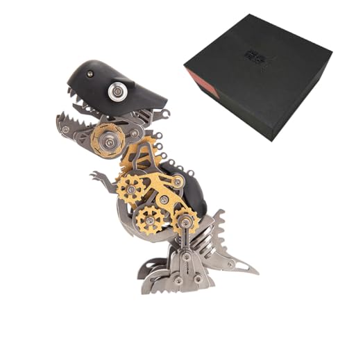 RCARTOYRTR 3D Metall Dinosaurier Puzzles, 3D Metall Mechanische Tyrannosaurus Rex Modell Bausatz Sammlerstück Display Modell für Dinosaurier Enthusiasten - 160 Teile von RCARTOYRTR