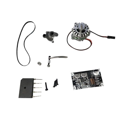 RCARTOYRTR 65 W Hochleistungs-Mikrogenerator + Gleichrichterbrücke + Spannungsregler + Riemen + Zahnriemenscheiben-Halterung, DIY modifiziertes Stromerzeugungs-Kit für L4-205-OHV Motormodell von RCARTOYRTR