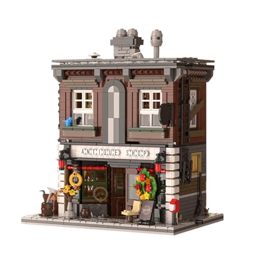 RCARTOYRTR Antiquitätengeschäft klemmbausteine, 1954 Stück Straßenszene Store Baustein Modell, Haus Architektur Modular Building, Home und Büro-Deko Erwachsene RCARTOYRTR Antiquitätengeschäft klemmbausteine, 1954 Stück Straßenszene Store Baustein Modell, Haus Architektur Modular Building, Home und Büro-Deko Erwachsene von RCARTOYRTR