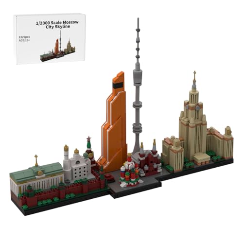 RCARTOYRTR Architecture Moskau Skylines Baukasten, 1:2000 Weltberühmtes Gebäude Haus Klemmbausteine Entworfen von electricboogalo, Modular Building Geschenk für Erwachsene - 1229 Teile RCARTOYRTR Architecture Moskau Skylines Baukasten, 1:2000 Weltberühmtes Gebäude Haus Klemmbausteine Entworfen von electricboogalo, Modular Building Geschenk für Erwachsene - 1229 Teile von RCARTOYRTR