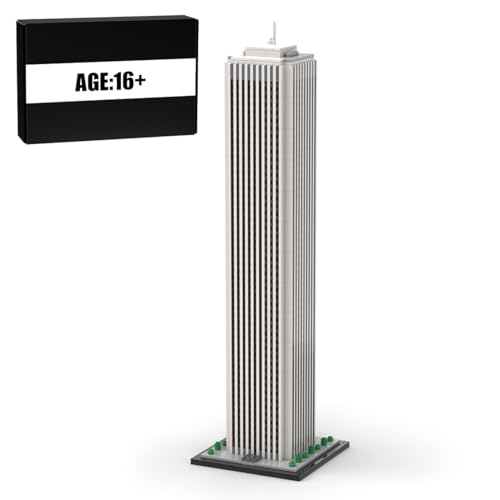 RCARTOYRTR Architektur Chicago Skylines Baukasten, 1:800 Gebäude Haus Wahrzeichen Klemmbausteine, Modular Building Geschenk und Spielzeug für Erwachsene - 1740 Teile von RCARTOYRTR