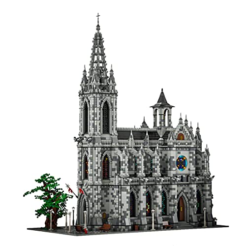 RCARTOYRTR Architektur Europäische Kirche Baukasten, Weltberühmtes Gebäude Haus Straßenszene Klemmbausteine, Modular Building Geschenk und Spielzeug für Erwachsene - 21974 Teile von RCARTOYRTR