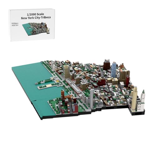 RCARTOYRTR Architektur New York Tribeca Straßenszene Baukasten, 1:2000 Weltberühmtes Gebäude Haus Klemmbausteine, Modular Building Geschenk und Spielzeug für Erwachsene - 5696 Teile von RCARTOYRTR