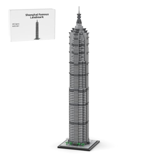 RCARTOYRTR Architektur Shanghai Skylines Baukasten, 1:800 Gebäude Haus Wahrzeichen Klemmbausteine, Modular Building Geschenk und Spielzeug für Erwachsene - 1611 Teile RCARTOYRTR Architektur Shanghai Skylines Baukasten, 1:800 Gebäude Haus Wahrzeichen Klemmbausteine, Modular Building Geschenk und Spielzeug für Erwachsene - 1611 Teile von RCARTOYRTR