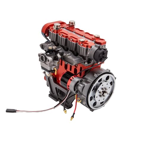 RCARTOYRTR Benzinmotor-Modellbausatz, GS-L4 36cc wassergekühlter 4-Takt-Inline-Vierzylinder-Verbrennungsmotor-Modell, Bildungsmodellbausätze für Erwachsene von RCARTOYRTR