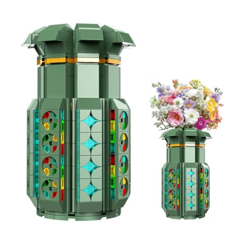 RCARTOYRTR Buntes Emaille Vase Bausteine für Botanicals Lotusblumen, 471 Teile Vasen for Blumenstrauß, Kreatives Bauset für Erwachsene, DIY Botanik-Kollektion Hausdeko Geschenk RCARTOYRTR Buntes Emaille Vase Bausteine für Botanicals Lotusblumen, 471 Teile Vasen for Blumenstrauß, Kreatives Bauset für Erwachsene, DIY Botanik-Kollektion Hausdeko Geschenk von RCARTOYRTR