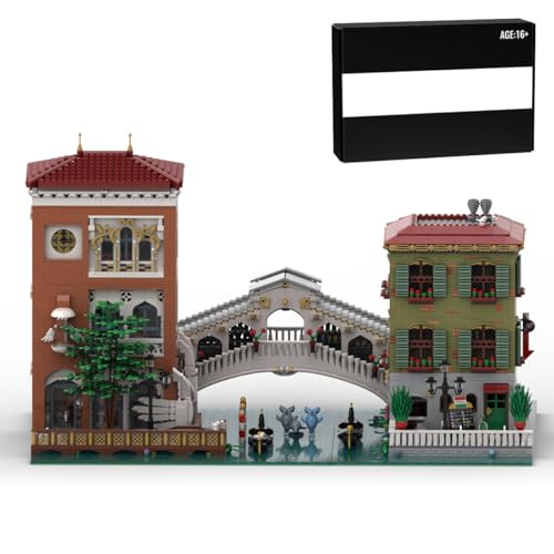 RCARTOYRTR Canal Grande Venedig Modell Klemmbausteine, 10097 Teile Venedig Architecture Baukasten, Home und Büro-Deko&Modular Building Geschenk und Spielzeug für Erwachsene von RCARTOYRTR