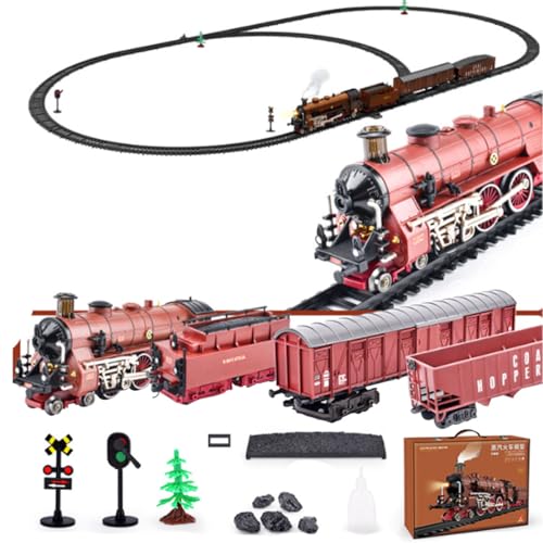 RCARTOYRTR Dampflokomotive Modell, Legierung Elektrozug Set Modell mit Wagen und Langstrecke, Heimdekoration und Spielzeug für Zugbegeisterte RCARTOYRTR Dampflokomotive Modell, Legierung Elektrozug Set Modell mit Wagen und Langstrecke, Heimdekoration und Spielzeug für Zugbegeisterte von RCARTOYRTR