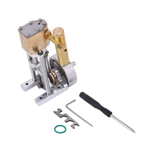 RCARTOYRTR Dampfmaschine Modellbausatz, V1313 Mini Vertikale Einzylinder Dampfmaschine Modell Bausätze mit Umkehrmechanismus, Physik Bildung Kit Geschenk für Erwachsene von RCARTOYRTR