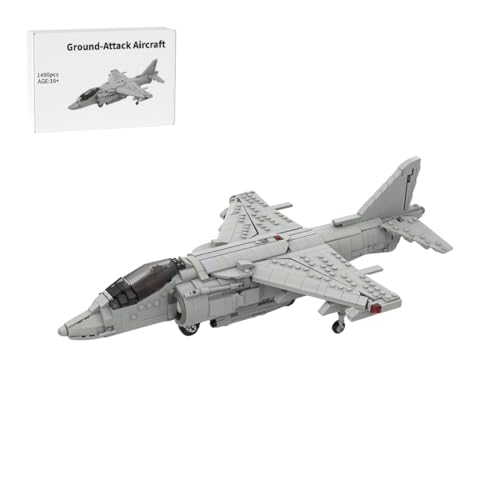 RCARTOYRTR Einmotoriger Bodenangriff Flugzeug Klemmbausteine, 1:35 Militärisches Nutzflugzeug Bausteine, Kreatives Modular Building Spielzeug und Geschenk für Erwachsene - 1490 Teile von RCARTOYRTR