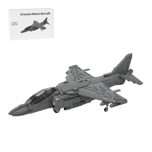 RCARTOYRTR Einmotoriger Bodenangriff Flugzeug Klemmbausteine, 1:35 Militärisches Nutzflugzeug Bausteine, Kreatives Modular Building Spielzeug und Geschenk für Erwachsene - 1490 Teile von RCARTOYRTR