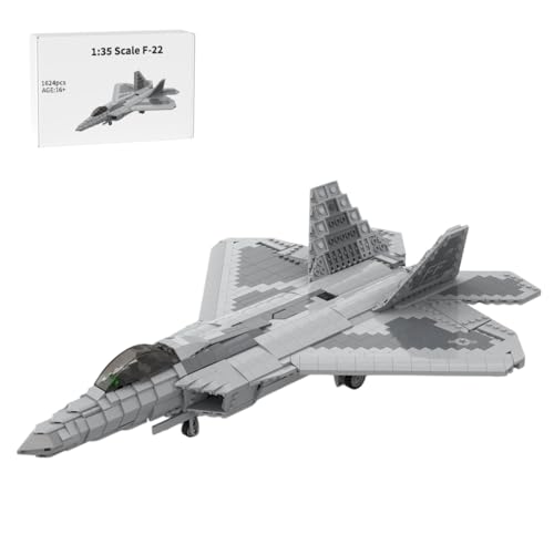 RCARTOYRTR F-22 Raptor Kampfjet Flugzeug Klemmbausteine, 1:35 Taktischen Jagdflugzeugs Bauklötze, Modular Building Geschenk für Erwachsene - 1624 Stück RCARTOYRTR F-22 Raptor Kampfjet Flugzeug Klemmbausteine, 1:35 Taktischen Jagdflugzeugs Bauklötze, Modular Building Geschenk für Erwachsene - 1624 Stück von RCARTOYRTR