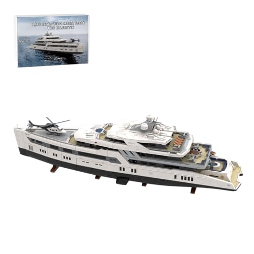 RCARTOYRTR Groß Luxus Yacht Klemmbausteine, 1:38 Cruise Ship Modellbausatz Entworfen von Mr. J Builds, Home und Büro-Deko & Geschenk für Erwachsene - 47836 Teile von RCARTOYRTR