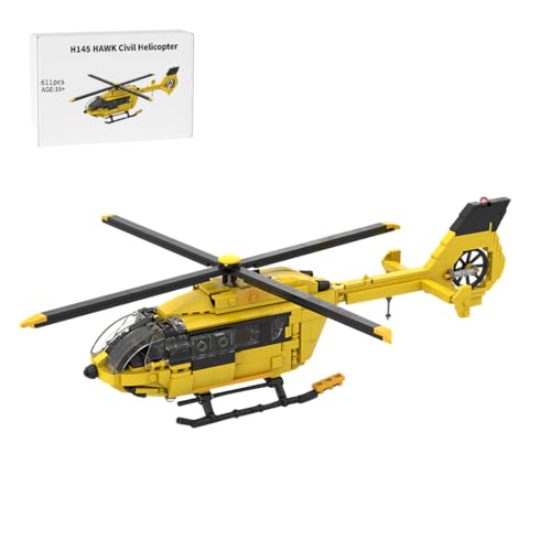RCARTOYRTR H145 Hawk Hubschrauber Klemmbausteine, 1:40 Zivilhubschrauber Bauklötze Entworfen von DarthDesigner, Modular Building Geschenk für Erwachsene - 611 Stück MOC-203640 RCARTOYRTR H145 Hawk Hubschrauber Klemmbausteine, 1:40 Zivilhubschrauber Bauklötze Entworfen von DarthDesigner, Modular Building Geschenk für Erwachsene - 611 Stück MOC-203640 von RCARTOYRTR