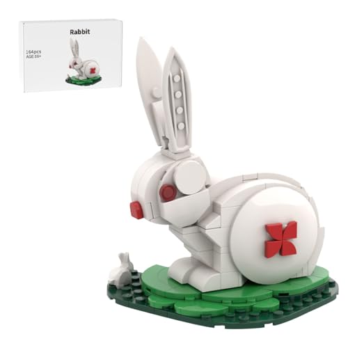 RCARTOYRTR Häschen Bauset mit Tieren, Osterhasen Tierspielzeug Set, Baustein-Konstruktionsspielzeug Entworfen von Dicken_LIU, Geschenk und Deko für Erwachsene - 164 Teile RCARTOYRTR Häschen Bauset mit Tieren, Osterhasen Tierspielzeug Set, Baustein-Konstruktionsspielzeug Entworfen von Dicken_LIU, Geschenk und Deko für Erwachsene - 164 Teile von RCARTOYRTR