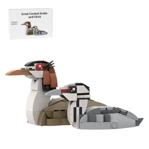 RCARTOYRTR Haubentaucher Vogel Bausteine Set, Pädagogisches Baukasten Tier-Spielzeug, Vogel-Modell fürs Wohnzimmer oder BüRo Entworfen von SKABRAM, VöGel Modellbausatz für Erwachsene - 253 Teile RCARTOYRTR Haubentaucher Vogel Bausteine Set, Pädagogisches Baukasten Tier-Spielzeug, Vogel-Modell fürs Wohnzimmer oder BüRo Entworfen von SKABRAM, VöGel Modellbausatz für Erwachsene - 253 Teile von RCARTOYRTR