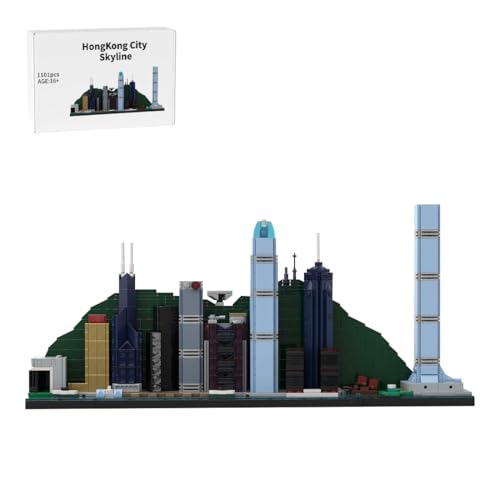 RCARTOYRTR Hongkong Architekture China Skylines Baukasten, 1:2000 Weltberühmtes Gebäude Haus Klemmbausteine, Modular Building Geschenk für Erwachsene - 1101 Teile RCARTOYRTR Hongkong Architekture China Skylines Baukasten, 1:2000 Weltberühmtes Gebäude Haus Klemmbausteine, Modular Building Geschenk für Erwachsene - 1101 Teile von RCARTOYRTR