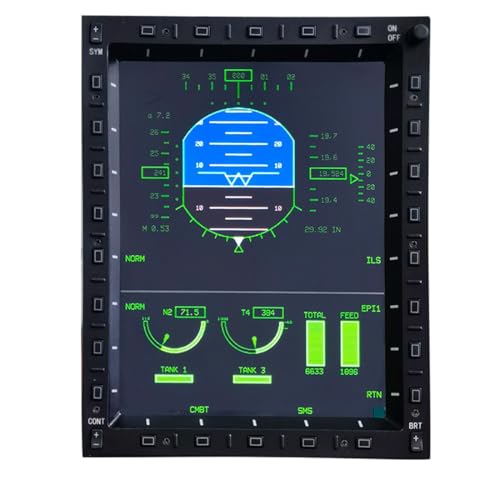 RCARTOYRTR JF-17 / FA-18C / F-16 MFCD Multifunktions-Farbdisplay – Vollständige Replika in Militärqualität, Windows kompatibel mit DCS & mehr – Flugsim-Zubehör für PC-Gaming von RCARTOYRTR