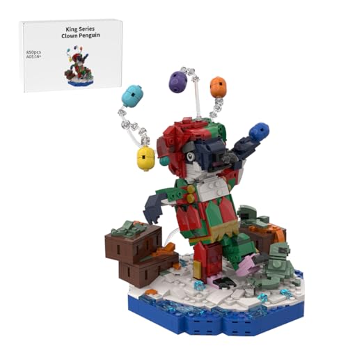 RCARTOYRTR King Serie Clown Pinguin Vogel Bausteine Set, Pädagogisches Baukasten, Vogel-Modell fürs Wohnzimmer oder BüRo, VöGel Modellbausatz für Erwachsene - 850 Teile MOC-209854 von RCARTOYRTR