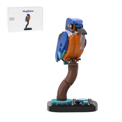 RCARTOYRTR Kingfisher Vogel Bausteine Set, Pädagogisches Baukasten Tier-Spielzeug, Vogel-Modell fürs Wohnzimmer oder BüRo Entworfen von SKABRAM, VöGel Modellbausatz für Erwachsene - 150 Teile RCARTOYRTR Kingfisher Vogel Bausteine Set, Pädagogisches Baukasten Tier-Spielzeug, Vogel-Modell fürs Wohnzimmer oder BüRo Entworfen von SKABRAM, VöGel Modellbausatz für Erwachsene - 150 Teile von RCARTOYRTR