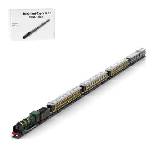 RCARTOYRTR Klemmbausteine Orient Express of CIWL Train, 3455 Teile Statisch Zug Bausatz Entworfen von Gabriele, Eisenbahn-Spielzeug und Geschenk für Erwachsene RCARTOYRTR Klemmbausteine Orient Express of CIWL Train, 3455 Teile Statisch Zug Bausatz Entworfen von Gabriele, Eisenbahn-Spielzeug und Geschenk für Erwachsene von RCARTOYRTR