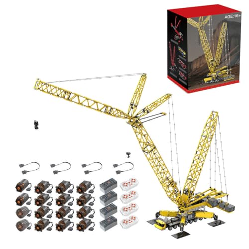 RCARTOYRTR LG17 Kran Modellbauklötze MOC RC LKW Klemmbausteine Mit 16 Motoren, 12135 Teile Klemmbausteine Kranwagen Set Sammlerstücke Geschenk für Erwachsene von RCARTOYRTR