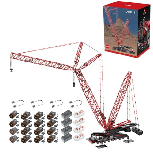 RCARTOYRTR LG1750 Kran Modellbauklötze MOC RC LKW Klemmbausteine Mit 16 Motoren, 12135 Teile Klemmbausteine Kranwagen Set Sammlerstücke Geschenk für Erwachsene von RCARTOYRTR