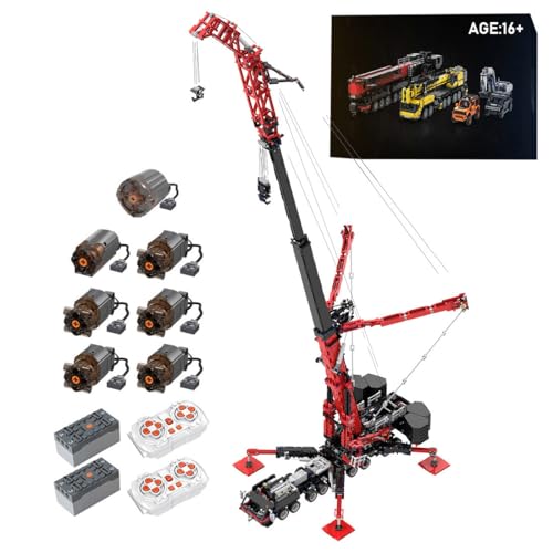 RCARTOYRTR LTM-11200 Kran Modellbauklötze MOC RC LKW Klemmbausteine Mit 7 Motoren, 6338 Teile Klemmbausteine Kranwagen Set Sammlerstücke Geschenk für Erwachsene von RCARTOYRTR