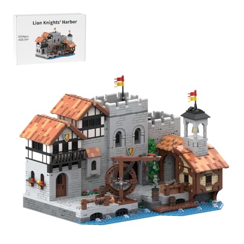 RCARTOYRTR Lion Knights Harbor Klemmbausteine, 3094 Stück Konstruktions Bausatz, Kreatives Modular Building Spielzeug und Geschenk für Erwachsene Jugendliche, MOC-164496 RCARTOYRTR Lion Knights Harbor Klemmbausteine, 3094 Stück Konstruktions Bausatz, Kreatives Modular Building Spielzeug und Geschenk für Erwachsene Jugendliche, MOC-164496 von RCARTOYRTR