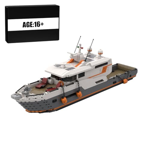 RCARTOYRTR MOC-155372 Fähre Yacht Klemmbausteine, Kreuzfahrtschiff Modellbausatz, Home und Büro-Deko & Cruise Ship Konstruktionsspielzeug Geschenk für Erwachsene - 1674 Teile von RCARTOYRTR