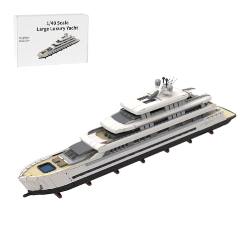 RCARTOYRTR MOC-164155 Groß Luxus Yacht Klemmbausteine, Kreuzfahrtschiff Modellbausatz, Home und Büro-Deko & Cruise Ship Konstruktionsspielzeug Geschenk für Erwachsene - 16189 Teile von RCARTOYRTR