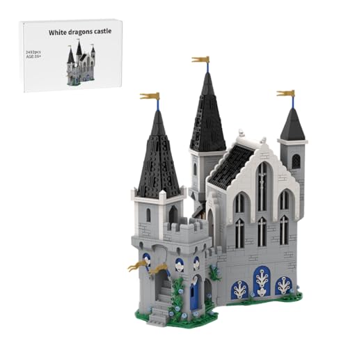 RCARTOYRTR MOC-211489 Gotische Black Spire Burg Bausteine, 2492 Stück Architecture Schloss Klemmbausteine, kreatives Konstruktionsspielzeug & Modular Building Geschenk von RCARTOYRTR