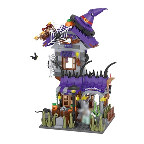 RCARTOYRTR Magische Haus der Halloween Hexe Klemmbausteine, 712 Stück Spukhaus Gebäude Bausteine, Modellbausatz zum Sammeln für Erwachsene & Home und Büro-Deko RCARTOYRTR Magische Haus der Halloween Hexe Klemmbausteine, 712 Stück Spukhaus Gebäude Bausteine, Modellbausatz zum Sammeln für Erwachsene & Home und Büro-Deko von RCARTOYRTR