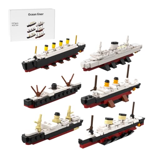 RCARTOYRTR Miniatur Passagierschiff Klemmbausteine, 537-Teile Kleiner Bausatz, Spielzeug Geschenk ab Erwachsene und Jugendliche RCARTOYRTR Miniatur Passagierschiff Klemmbausteine, 537-Teile Kleiner Bausatz, Spielzeug Geschenk ab Erwachsene und Jugendliche von RCARTOYRTR