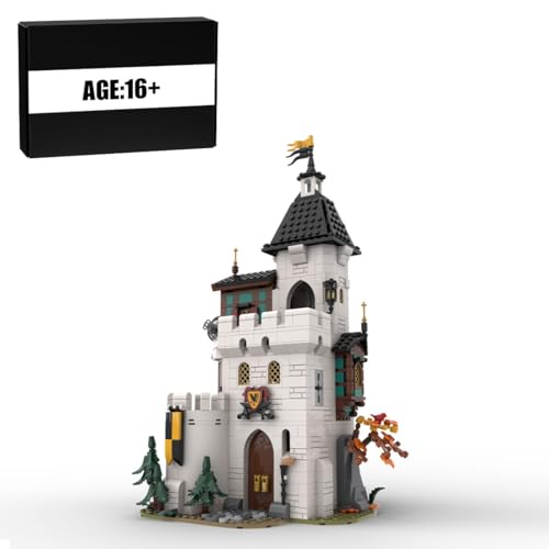 RCARTOYRTR Mittelalterlich Burg Klemmbausteine, Ritter Weißer Turm Schloss Baustein Entworfen von Bricks_Fan_uy, Modell-Palast Geschenk für ab 14 Mädchen und Jungen - 1213 Stück MOC-189672 RCARTOYRTR Mittelalterlich Burg Klemmbausteine, Ritter Weißer Turm Schloss Baustein Entworfen von Bricks_Fan_uy, Modell-Palast Geschenk für ab 14 Mädchen und Jungen - 1213 Stück MOC-189672 von RCARTOYRTR