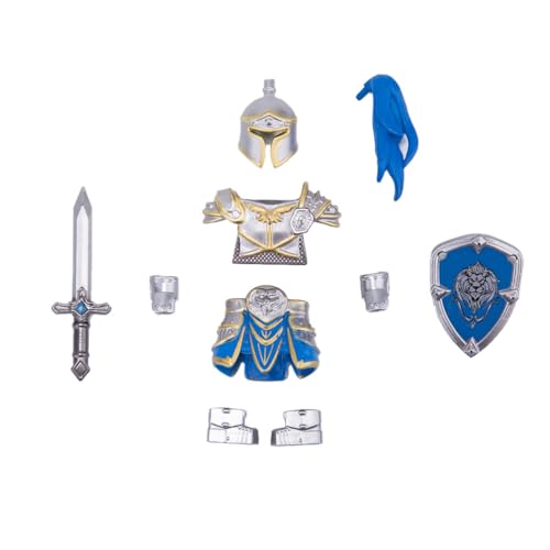 RCARTOYRTR Mittelalterlich Ritter Rüstung Schild Waffen Bausteine Set, Militär Bauklötze Spielzeug Set, Modular Building Geschenk für Erwachsene - 10 Stück von RCARTOYRTR