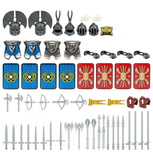 RCARTOYRTR Mittelalterliche Ritter Waffen & Rüstung Militär Bausteine Set, Militär Bauklötze Set, Modular Build RCARTOYRTR Mittelalterliche Ritter Waffen & Rüstung Militär Bausteine Set, Militär Bauklötze Set, Modular Build von RCARTOYRTR