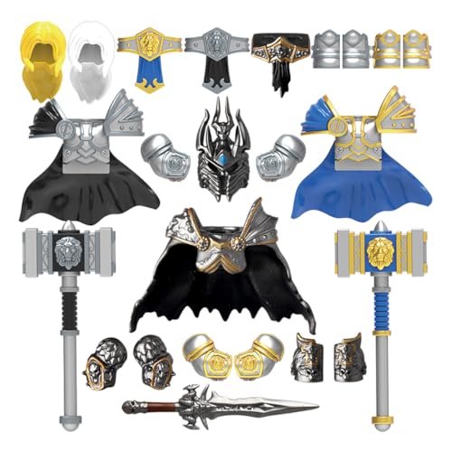 RCARTOYRTR Mittelalterliche Truppen Ritter Waffen Bausteine Set, Militär Bauklötze Set, Modular Building Geschenk für Erwachsene von RCARTOYRTR
