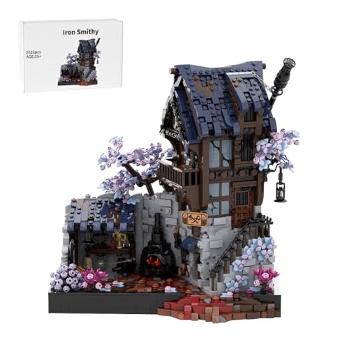RCARTOYRTR Mittelalterlicher Schmiede Klemmbausteine, Straße Model Bausatz Set, Sammlerstück & Dekoration für Wohnzimmer, Spielzeug und Geschenke für Erwachsene - 2626 Stück RCARTOYRTR Mittelalterlicher Schmiede Klemmbausteine, Straße Model Bausatz Set, Sammlerstück & Dekoration für Wohnzimmer, Spielzeug und Geschenke für Erwachsene - 2626 Stück von RCARTOYRTR