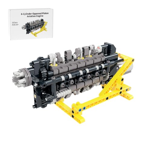RCARTOYRTR Motor Modell Klemmbausteine, 6-Cylinder Kolben Diesel Aviation Motor Bausteine Modell Entworfen von WPNGLS, Engine Bausteine Spielzeug und Geschenke für Erwachsene - 237 Teile RCARTOYRTR Motor Modell Klemmbausteine, 6-Cylinder Kolben Diesel Aviation Motor Bausteine Modell Entworfen von WPNGLS, Engine Bausteine Spielzeug und Geschenke für Erwachsene - 237 Teile von RCARTOYRTR
