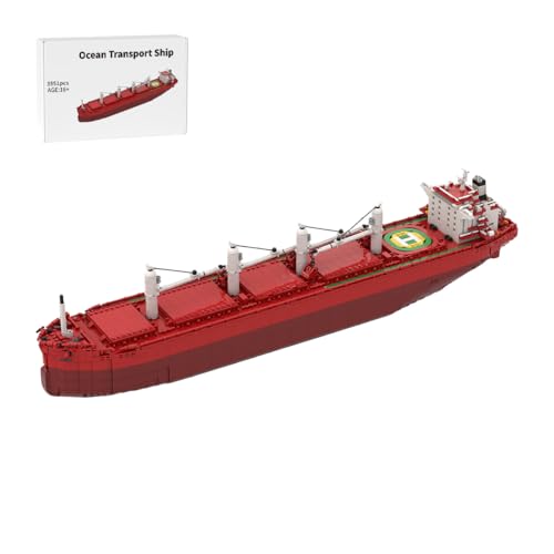RCARTOYRTR Ozean Fransportschiff Klemmbausteine, 1:250 Frachtschiff Bausteine Entworfen von bru_bri_mocs, Kreatives Modular Building Spielzeug und Geschenk für Erwachsene - 3851 Teile von RCARTOYRTR