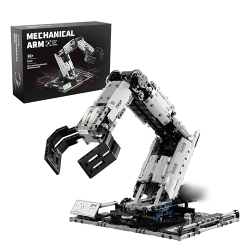 RCARTOYRTR Programmierbarer Mehrachsiger Roboterarm Baukasten, Roboter Konstruktionsspielzeug, Home und Büro-Deko & Modular Building Geschenk für Technologie Liebhaber (1029 Stück/Dynamische Version) von RCARTOYRTR