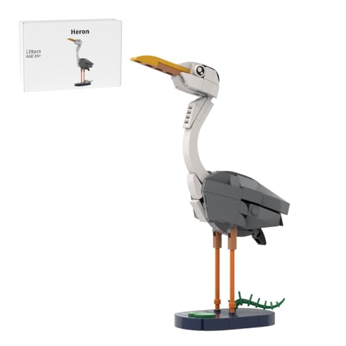 RCARTOYRTR Reiher Vogel Bausteine Set, Pädagogisches Baukasten Tier-Spielzeug, Vogel-Modell fürs Wohnzimmer oder BüRo Entworfen von SKABRAM, VöGel Modellbausatz für Erwachsene - 139 Teile RCARTOYRTR Reiher Vogel Bausteine Set, Pädagogisches Baukasten Tier-Spielzeug, Vogel-Modell fürs Wohnzimmer oder BüRo Entworfen von SKABRAM, VöGel Modellbausatz für Erwachsene - 139 Teile von RCARTOYRTR