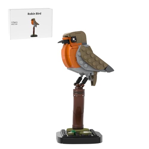 RCARTOYRTR Robin Vogel Bausteine Set, Pädagogisches Baukasten Tier-Spielzeug, Vogel-Modell fürs Wohnzimmer oder BüRo Erstellt von SKABRAM, VöGel Modellbausatz für Erwachsene - 125 Teile RCARTOYRTR Robin Vogel Bausteine Set, Pädagogisches Baukasten Tier-Spielzeug, Vogel-Modell fürs Wohnzimmer oder BüRo Erstellt von SKABRAM, VöGel Modellbausatz für Erwachsene - 125 Teile von RCARTOYRTR