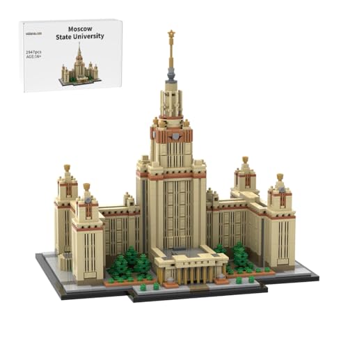 RCARTOYRTR Staatliche Universität Moskau Klemmbausteine, 1:800 Architektur Haus Baukasten, Modular Building Geschenk und Spielzeug für Erwachsene - 2947 Teile RCARTOYRTR Staatliche Universität Moskau Klemmbausteine, 1:800 Architektur Haus Baukasten, Modular Building Geschenk und Spielzeug für Erwachsene - 2947 Teile von RCARTOYRTR