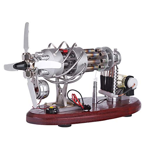 RCARTOYRTR Stirling Engine Generator Modell, Custom 16 Zylinder Swash Plate Glass Stirling Engine Motor Kits with Voltage Meter and LED, Science Experiment Educational Toy RCARTOYRTR Stirling Engine Generator Modell, Custom 16 Zylinder Swash Plate Glass Stirling Engine Motor Kits with Voltage Meter and LED, Science Experiment Educational Toy von RCARTOYRTR