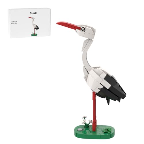 RCARTOYRTR Storch Vogel Bausteine Set, Pädagogisches Baukasten Tier-Spielzeug, Vogel-Modell fürs Wohnzimmer oder BüRo, VöGel Modellbausatz für Erwachsene - 144Teile MOC-177905 RCARTOYRTR Storch Vogel Bausteine Set, Pädagogisches Baukasten Tier-Spielzeug, Vogel-Modell fürs Wohnzimmer oder BüRo, VöGel Modellbausatz für Erwachsene - 144Teile MOC-177905 von RCARTOYRTR